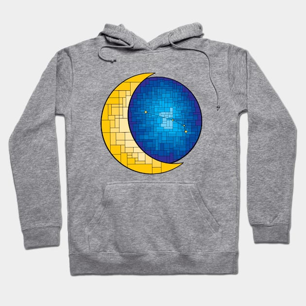 Aries Constellation Stained Glass Hoodie by Print Stop Studio